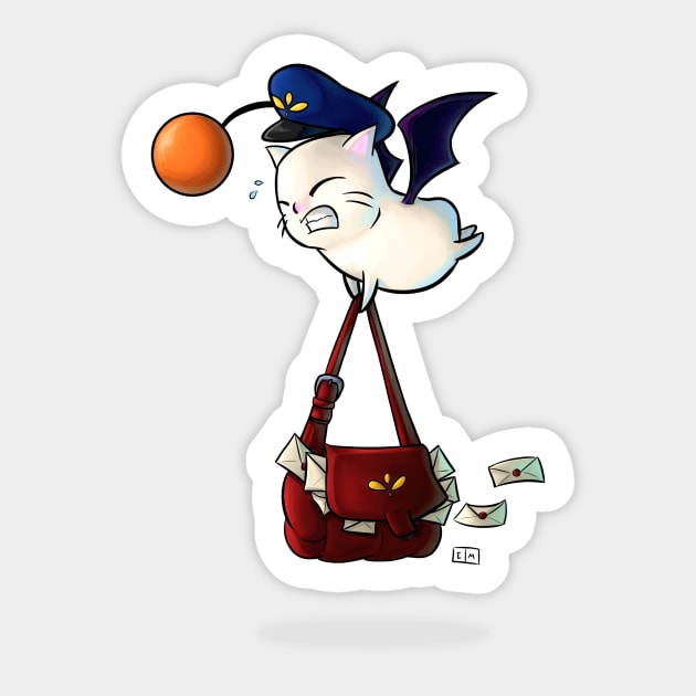 Poor Mail Moogle Sticker by JenEric Eric